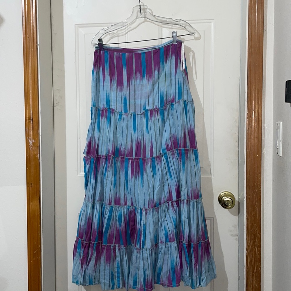 Pretty cotton maxi skirt, tie dye. Mix Nouveau, L